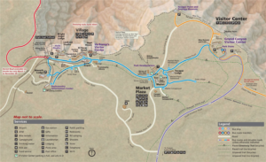 The Grand Canyon's South Rim Routes of Shuttle Bus Map