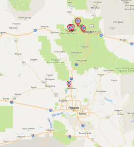 Northern Arizona Pros Land For Sale. Click on image to zoom map in and out.